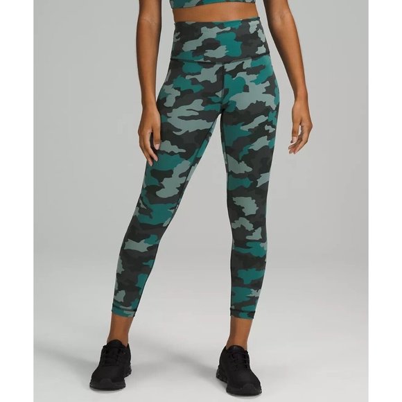 Lululemon Pants - Lululemon NWT Sz. 2 Wunder Under High-Rise Tight 25" Camo Tidewater Teal